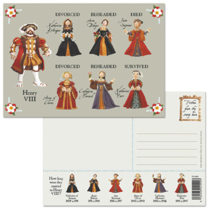 Henry VIII wives postcard