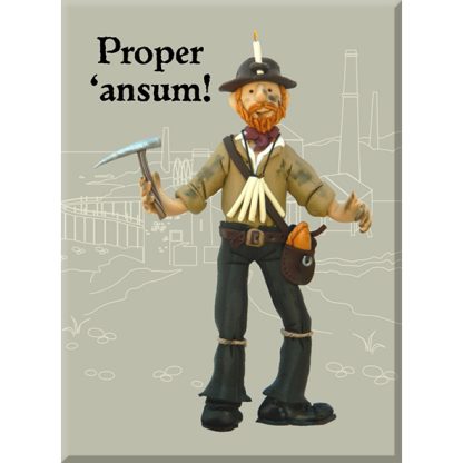 Cornish tin miner fridge magnet