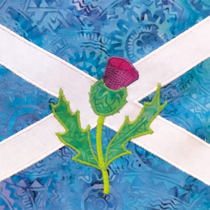 Saltire and thistle