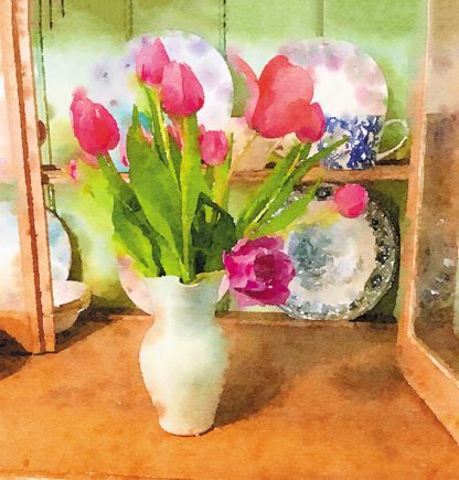 Tulips and china