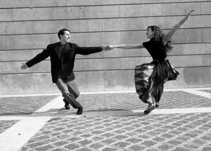 Couple dancing in the street