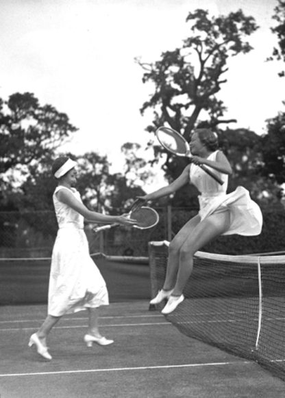 Jumping over net