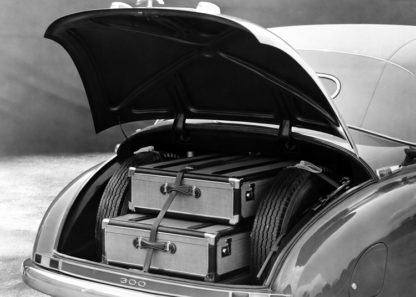 Suitcases in boot of car