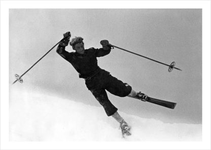 Man flying in the air on skis
