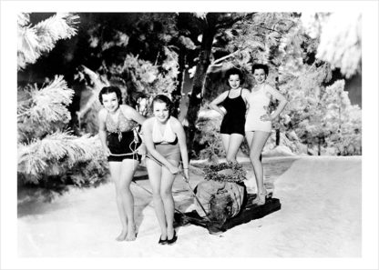 Four women with sleigh