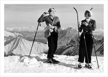 Two women in mountains