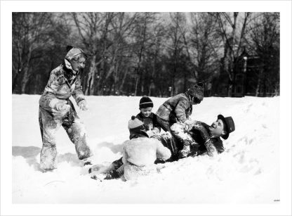 Family in snow