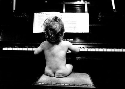 Baby playing piano