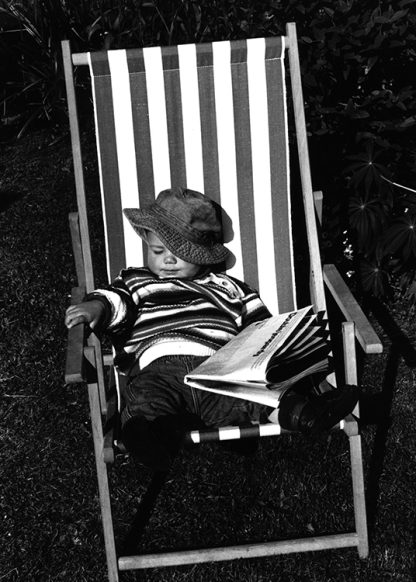 Boy in deckchair