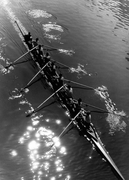 Rowing eight from above