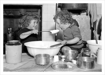 Helping with the Christmas pudding