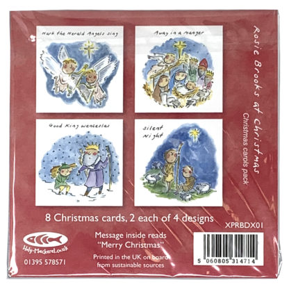 Carol themed Christmas card pack