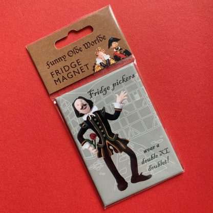 Shakespeare XL doublet fridge magnet