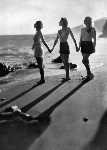 Long shadows on the beach