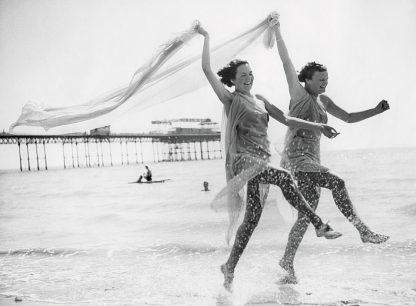 Prancing past the pier