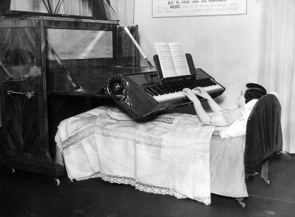 Piano playing in bed