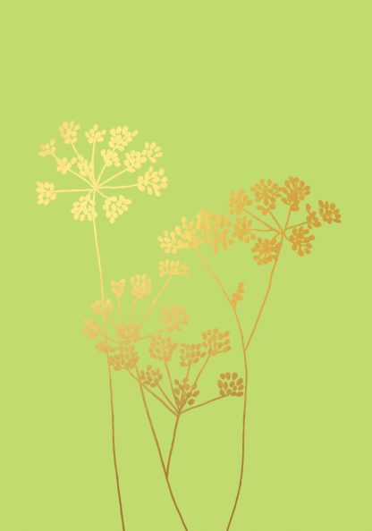 Fennel Blank Gold  Greeting Card