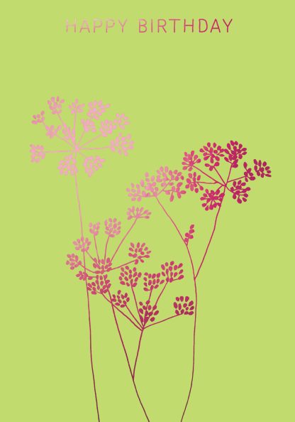 Fennel Birthday Pink  Greeting Card