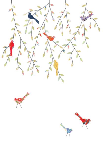 Birds in the Tree Greeting Card