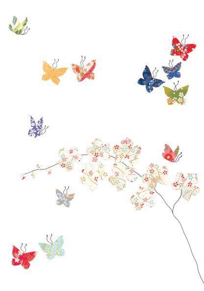 Butterflies & Orchids Greeting Card