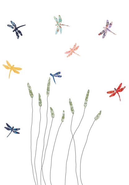 Dragonflies & Grass Greeting Card