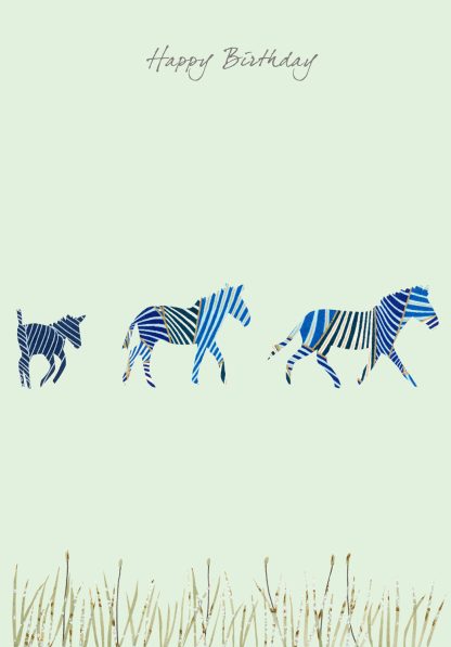 Zebra Birthday Greeting Card