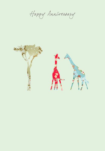 Giraffe Anniversary Greeting Card