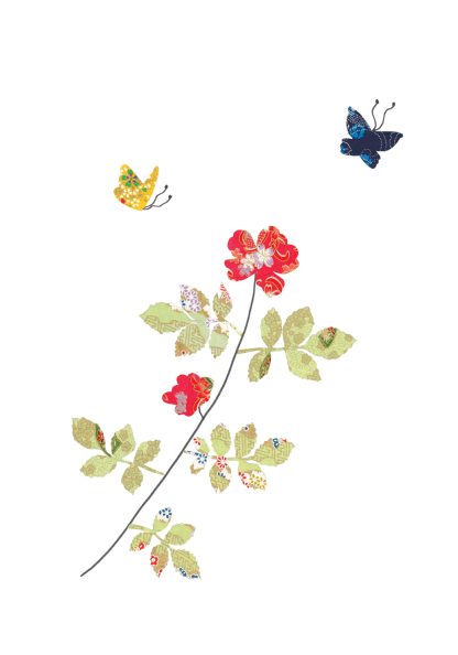 Rose & Butterflies Greeting Card
