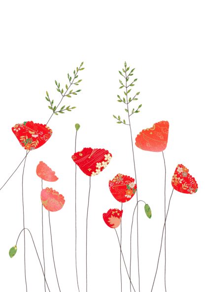 Poppies & Grass Greeting Card