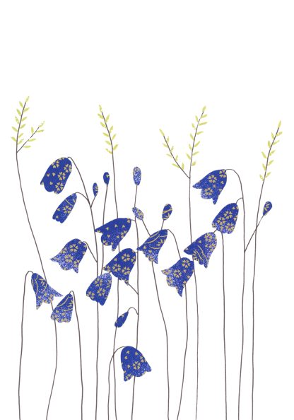 Harebells & Grass Greeting Card