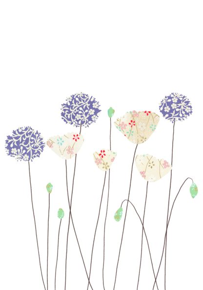 Poppies & Alliums Greeting Card