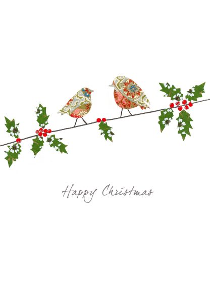 Two Robins on a Branch Greeting Card