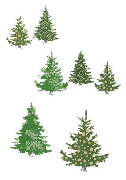 Christmas Tree Forest Greeting Card