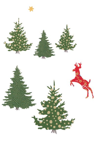 Jumping Stag Greeting Card