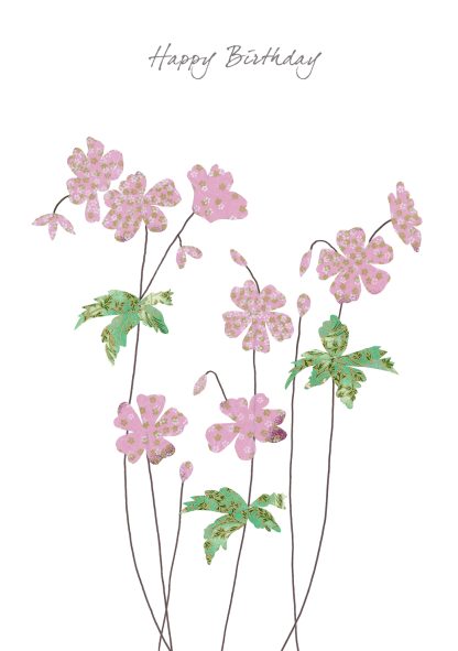 Geranium Birthday Greeting Card