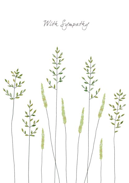 Grasses With Sympathy Greeting Card