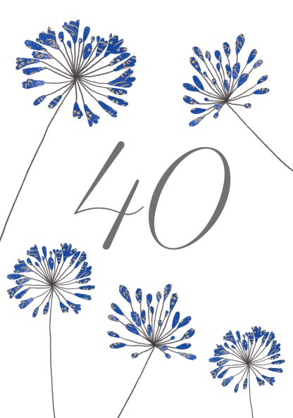 Agapanthus Forty Greeting Card