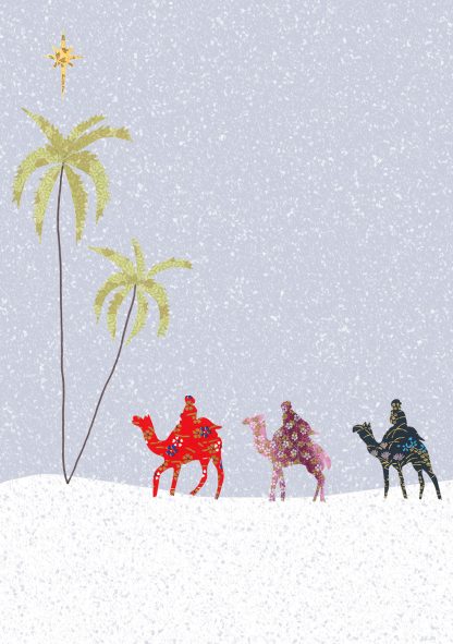 Three Wise Men Snow Greeting Card