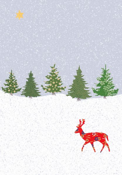Stag in the Snow Greeting Card