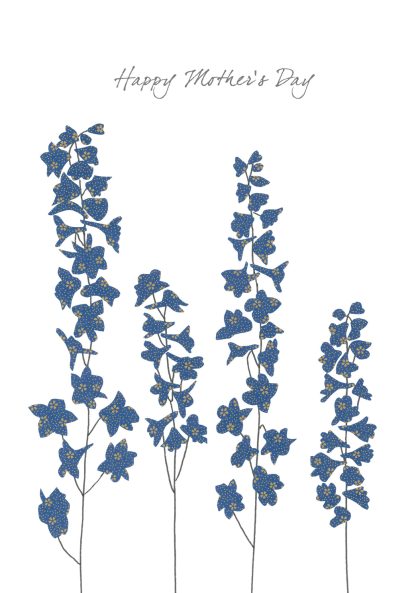 Delphinium Mother's Day Greeting Card
