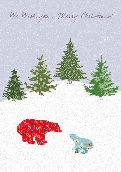 Polar Bears & Trees Greeting Card