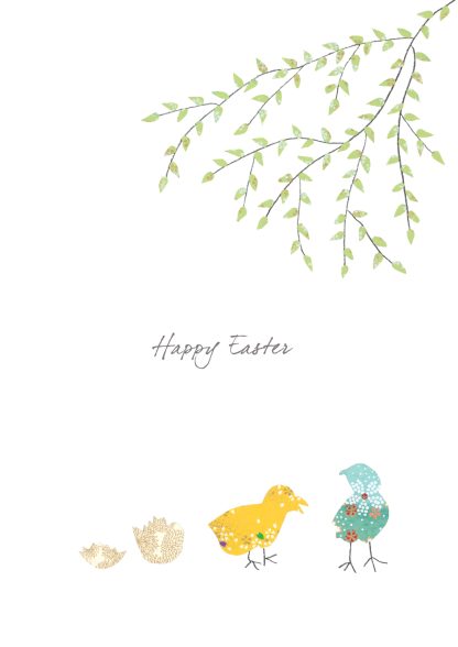 Chicks & Eggs Easter Greeting Card