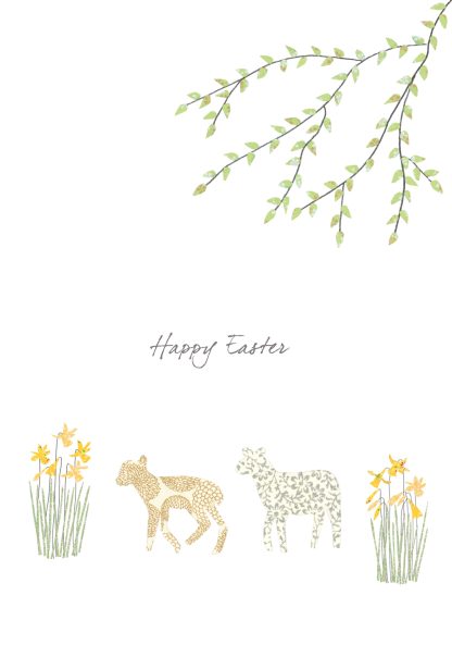 Easter Lambs Greeting Card