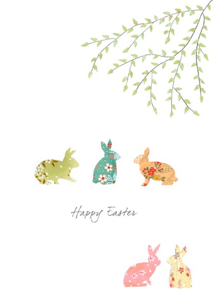 Easter Bunnies Greeting Card