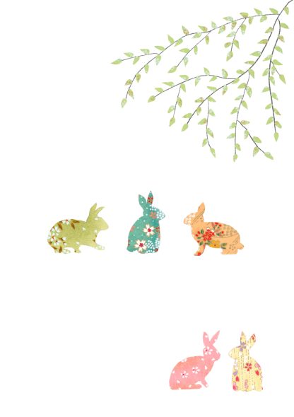 Bunnies Blank Greeting Card