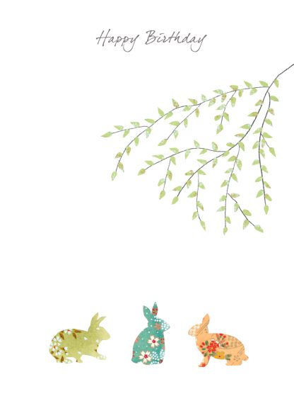 Bunnies Group  Birthday Greeting Card