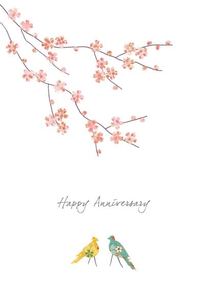 Blossom Anniversary Greeting Card