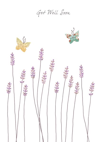 Lavender Get Well Soon Greeting Card