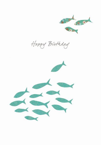 Fusilier Fish Shoal Birthday Card