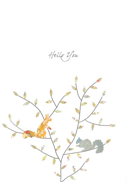 Squirrel Hello You Greeting Card